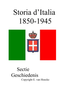 Italië 1850 – 1914: De onafhankelijkheidsstrijd en de eerste decenia