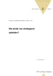Het einde van strategisch opleiden? (PDF Available)