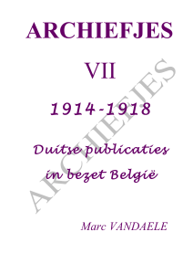 7 1914-1918 DUITSE PUBLICATIES IN BEZET BELGIË