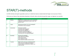 STAR(T)-methode - ENTRE