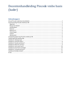 Docentenhandleiding Pincode 4e editie vmbo basis (kader)