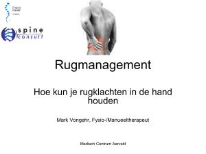 Rugmanagement - Spine Consult Heerlen