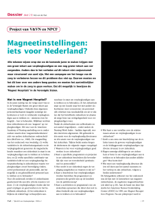 Magneetinstellingen: iets voor nederland?