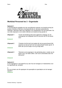 Werkblad 1: Human Resource Management
