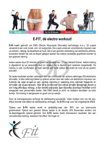 E-FIT, dé electro workout!