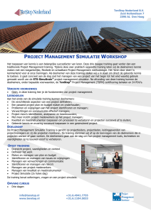 project management simulatie workshop