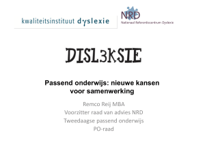 Dyslexiezorg in Nederland - PO-Raad