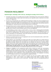 pension reglement - Stichting BEDENK