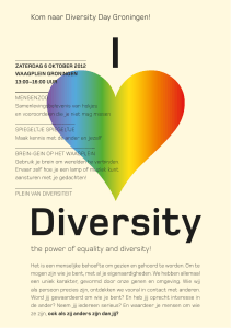 the power of equality and diversity! Kom naar Diversity Day Groningen!