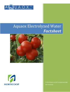 Aquaox Electrolyzed Water
