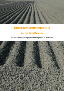 Eindrapport Duurzaam bodemgebruik in de landbouw