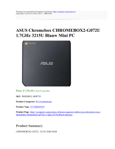 ASUS Chromebox CHROMEBOX2-G072U 1.7GHz 3215U Blauw