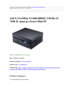 ASUS VivoMini VC66R-B002Z 3.9GHz i3