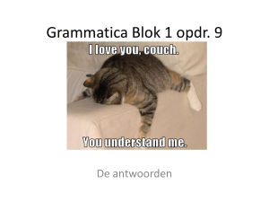 Grammatica Blok 1 opdr. 9