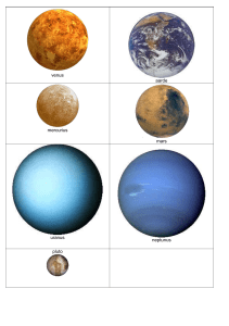 Planeten werkje - Montessoriwerkjes