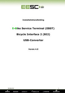 E-Bike Service Terminal (EBST) Bicycle Interface 2 (BI2
