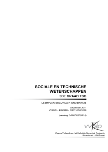 sociale en technische wetenschappen - VVKSO - ICT