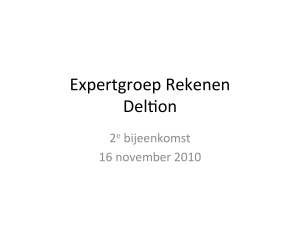 Expertgroep Rekenen Del>on
