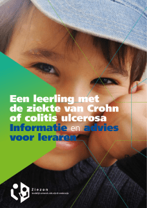 Een leerling met de ziekte van Crohn of colitis ulcerosa