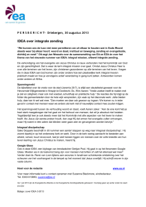 PERSBERICHT – Driebergen, # augustus 2013