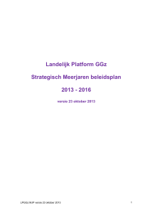 Strategisch Meerjaren Beleidsplan 2013-2016