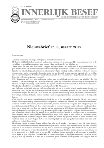 Nieuwsbrief nr. 3, maart 2012