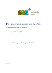 Vier programmalijnen SAZ