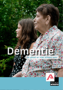 Brochure `dementie. Je staat er niet alleen voor`