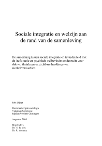 Sociale integratie en welzijn aan de rand van de samenleving