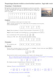 Toepassingen lineaire stelsels en inverteerbare matrices