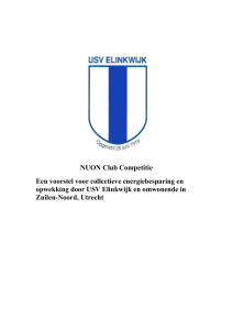 NUON Club Competitie Een voorstel voor collectieve