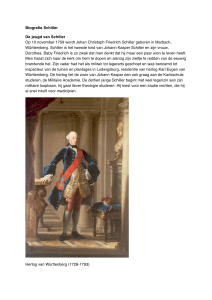 Biografie Schiller De jeugd van Schiller Op 10 november 1759 wordt
