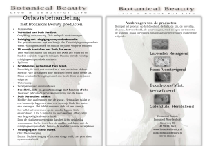 Gelaatsbehandeling met Botanical Beauty producten Huidanalyse