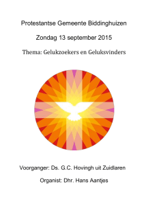 Liturgie ochtenddienst 13 sep 2015