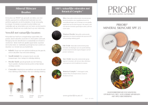 Mineral Skincare brochure Botanical Complex