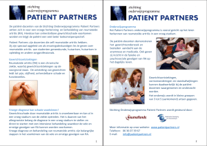Lesprogramma gewrichtsonderzoek Patient Partners