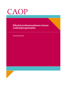 Effectief professionaliseren binnen onderwijsorganisaties