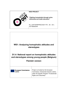 National report on homophobic attitudes and stereotypes among