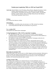 Notulen jaarverslag VDK 2009 op 12 mei 2010