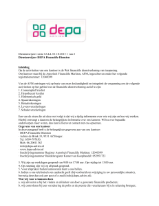 Dienstenwijzer versie 1 d - DEPA Financiële Diensten