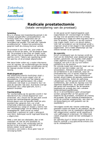 Radicale prostatectomie (prostaat verwijderen)