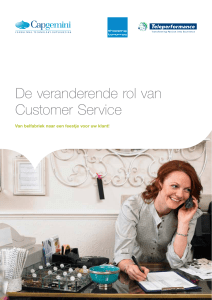 De veranderende rol van Customer Service