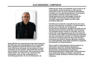 alex manassen - compositie