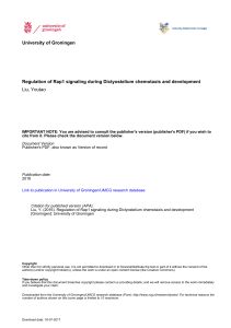 University of Groningen Regulation of Rap1 signaling during