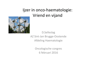 Ijzer in onco-haematologie: Vriend en vijand - AZ Sint-Jan