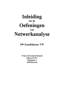 Inleiding Oefeningen Netwerkanalyse
