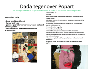 Dada tegenover Popart