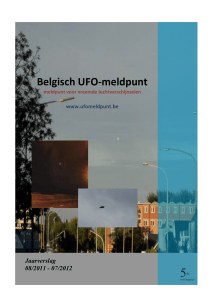 Jaarverslag 08/2011 - Belgisch UFO