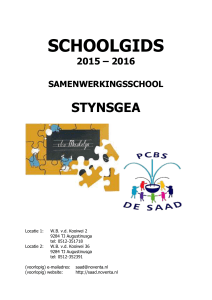 Schoolgids samenwerkingsschool Stynsgea 2015 - 2016