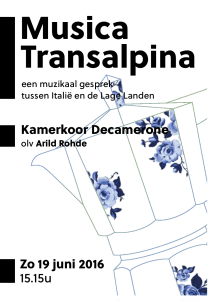 Musica Transalpina - Kamerkoor Decamerone